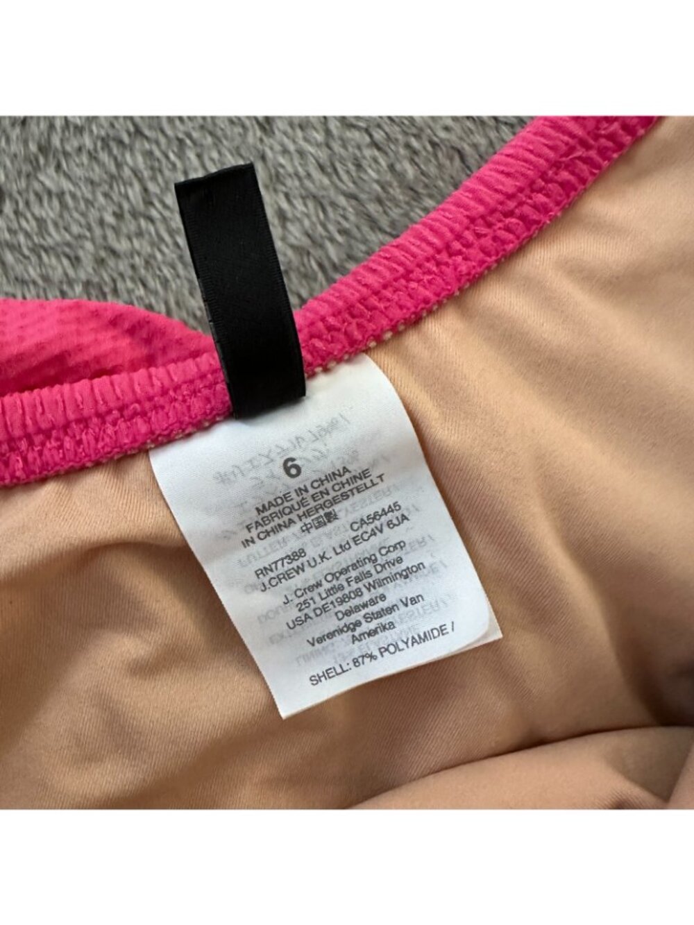 J. Crew Pink One Shoulder Ruffle One Piece Swimsuit Women's 6 Modest - Picture 4 of 5